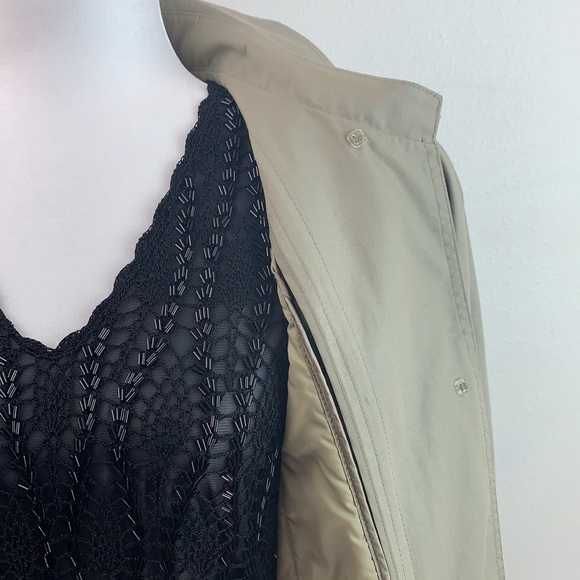 London Fog Thinsulate zip out quilted lining, classic tan trench coat EUC - Picture 9 of 14